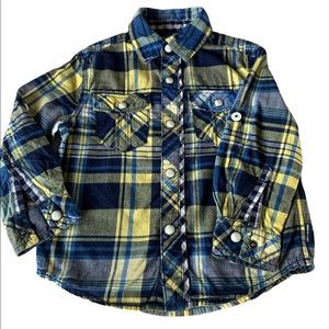 Oshkosh Western Plaid Snap  Shirt contrast cuffs& collar